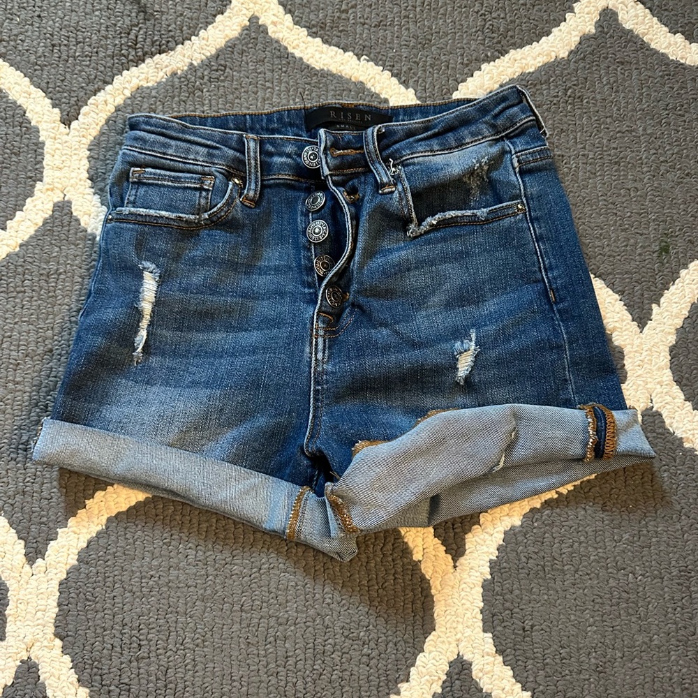 Risen denim jeans, from a small boutique